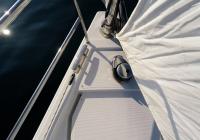 sailing yacht electric anchor windlass sailboat bow sea forestay